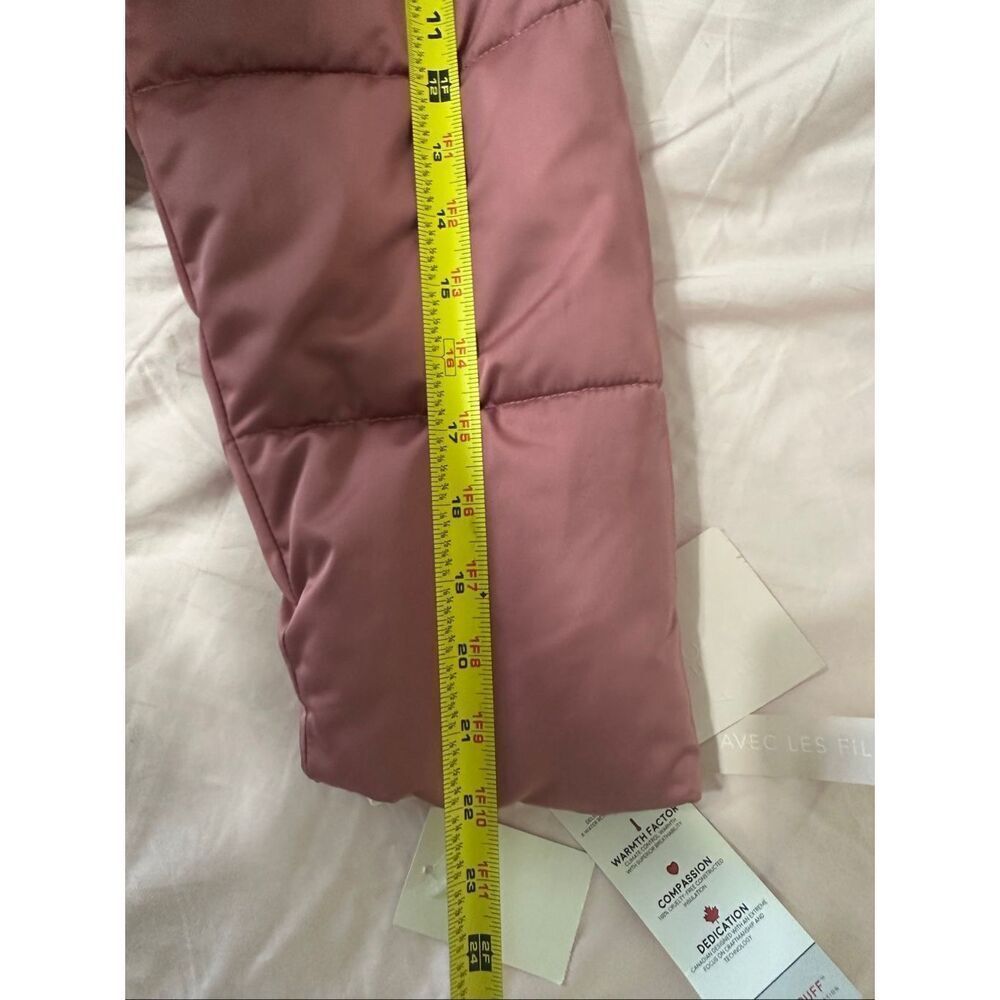 NWT Avec Les Filles Dark Pink Belted Puffer Jacket Size Small - Picture 7 of 12